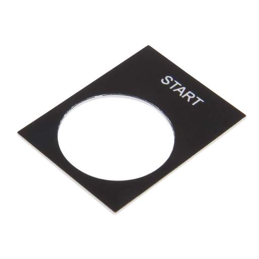 Schneider Harmony 30mm x 40mm Start Legend Plate Black
