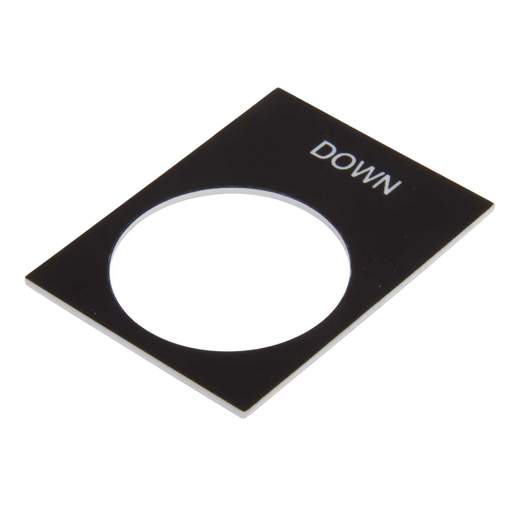 Schneider Harmony 30mm x 40mm Down Legend Plate Black