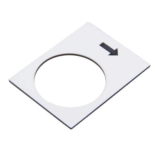 Schneider Harmony 30mm x 40mm Raise or Right,  Slow Legend Plate White