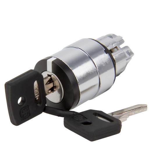 Schneider Harmony 2 Position Stay Put Selector Key Switch Head with Ronis 421E Keylock Left-Hand Withdrawal