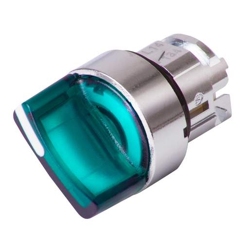 Schneider Harmony 2 Position Stay Put Illuminated Selector Switch Head Green