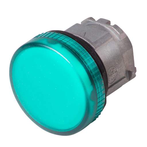 Schneider Harmony Pilot Light Head Ø 22mm Plain Green Lens for BA9s Lamp