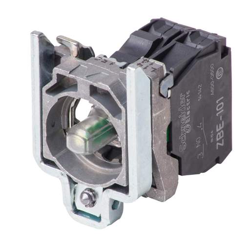 Schneider Harmony 24V LED 1 NO Block Assembly White