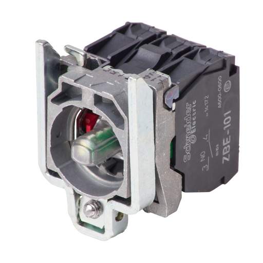 Schneider Harmony 24V LED 1 NO + 1 NC Block Assembly Indicator Lamp White