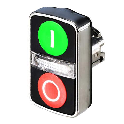 Schneider Telemecanique Flush Start / Stop Illuminated Momentary Pushbutton