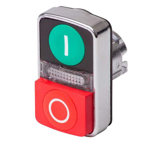 Schneider Harmony Flush Start / Projecting Stop Illuminated Momentary Pushbutton