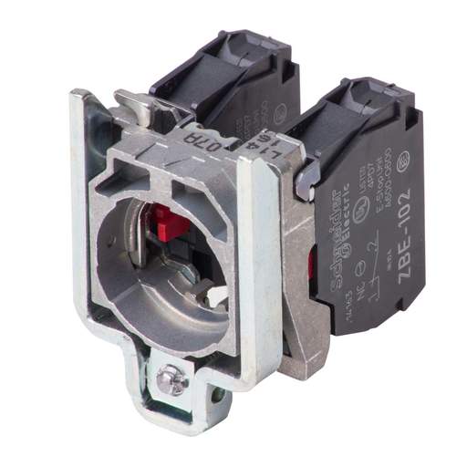 Schneider Harmony Single Contact Block with Body Fixing Collar 2 NC