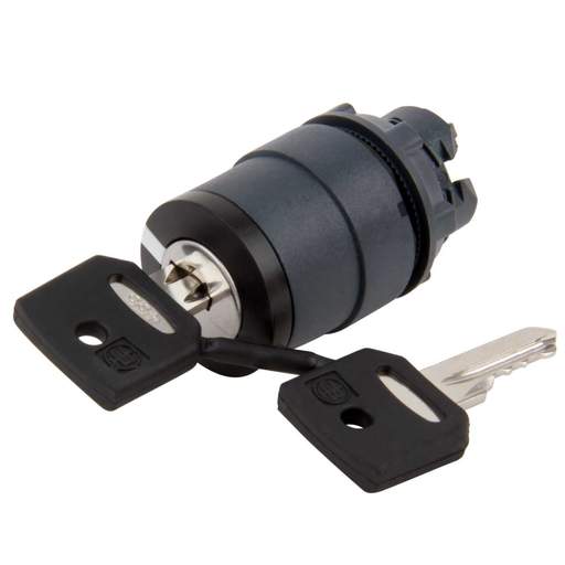 Schneider Harmony 2 Position Stay Put Selector Key Switch Black
