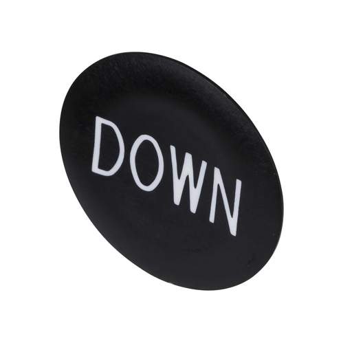 Schneider Harmony Pushbutton Cap Marked DOWN White on Black