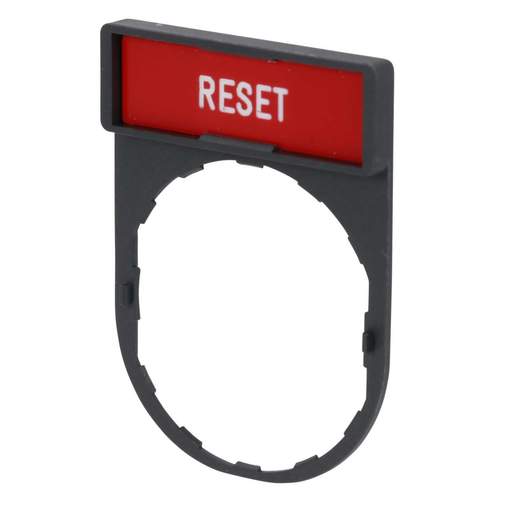 Schneider Harmony Legend Holder 30mm x 40mm marked Reset