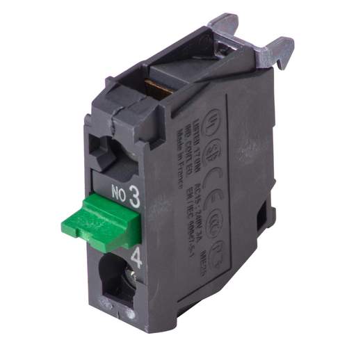 Schneider Harmony Single Contact Block for Head ∅22 1 Normally Open Screw Clamp Terminal