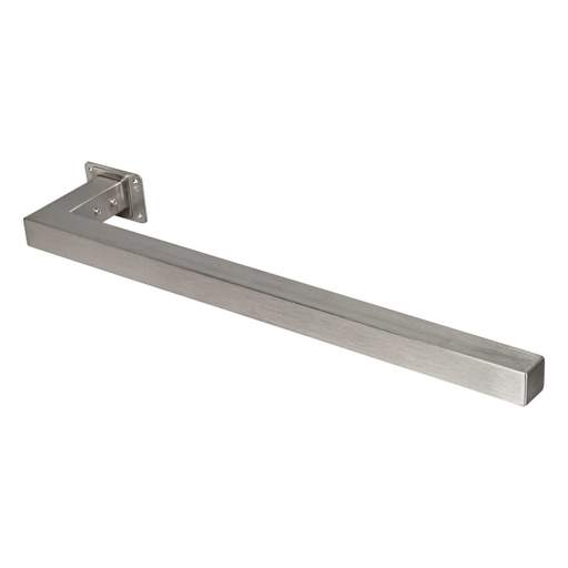 ThermoSphere 25W 12V 500mm Square Single Mounted Heated Towel Bar Brushed Stainless Steel
