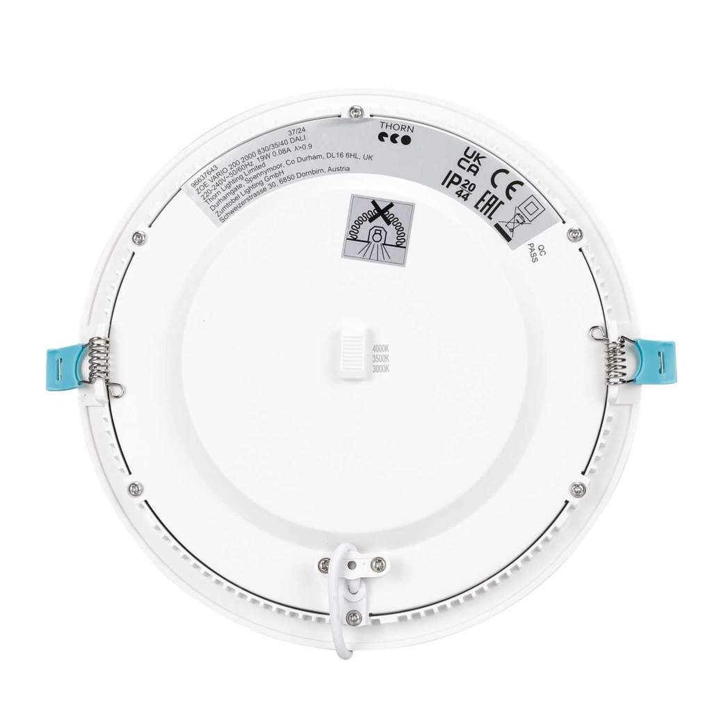 Thorn ZOE VARIO Flex 19W LED 221mm Tri-Colour DALI Downlight White