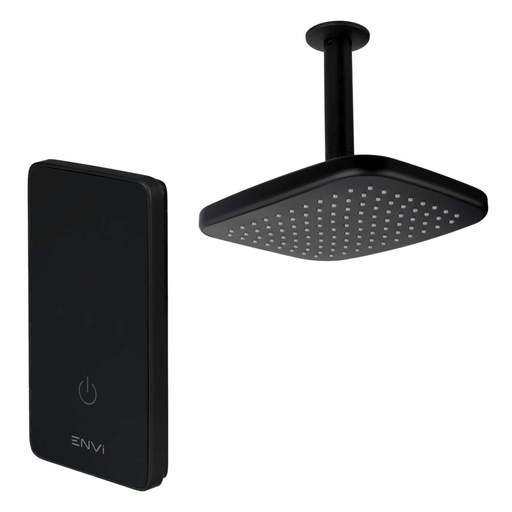 Triton 9kW ENVi® Electric Shower with Ceiling Fed Fixed Head Kit Black