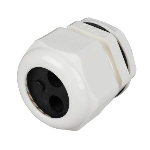 Unicrimp 40mm IP68 Nylon Tail Cable Gland with Plug White
