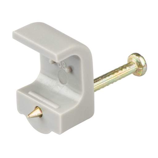 Unicrimp 2.5mm Twin and Earth Flat Cable Clips Grey (Pack of 100)