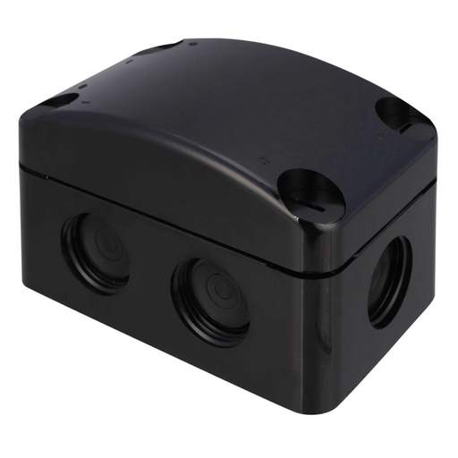 Unicrimp Q-NECT 85mm x 55mm x 52mm Weatherproof Enclosure with Connectors Black IP66