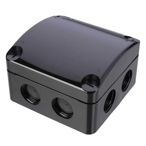 Unicrimp Q-NECT 85mm x 85mm x 52mm PVC Adaptable Box Black IP66
