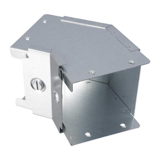 Unitrunk 100mm x 100mm 45° Inside Lid Bend for Galvanised Steel Trunking (Sold in 1's)