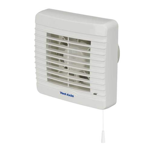 Vent Axia VA100LP 100mm 4" Axial Fan with Pullcord