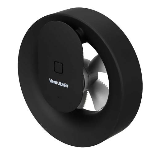 Vent Axia 100mm Svara Smart Axial Fan with Light Sensor, Humidistat and Timer Black
