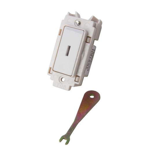 Volex 20A Double Pole Grid Key Switch
