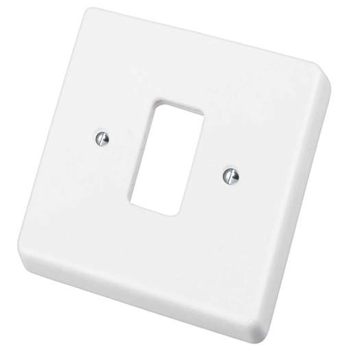 Volex 1 Gang Grid Front Plate White