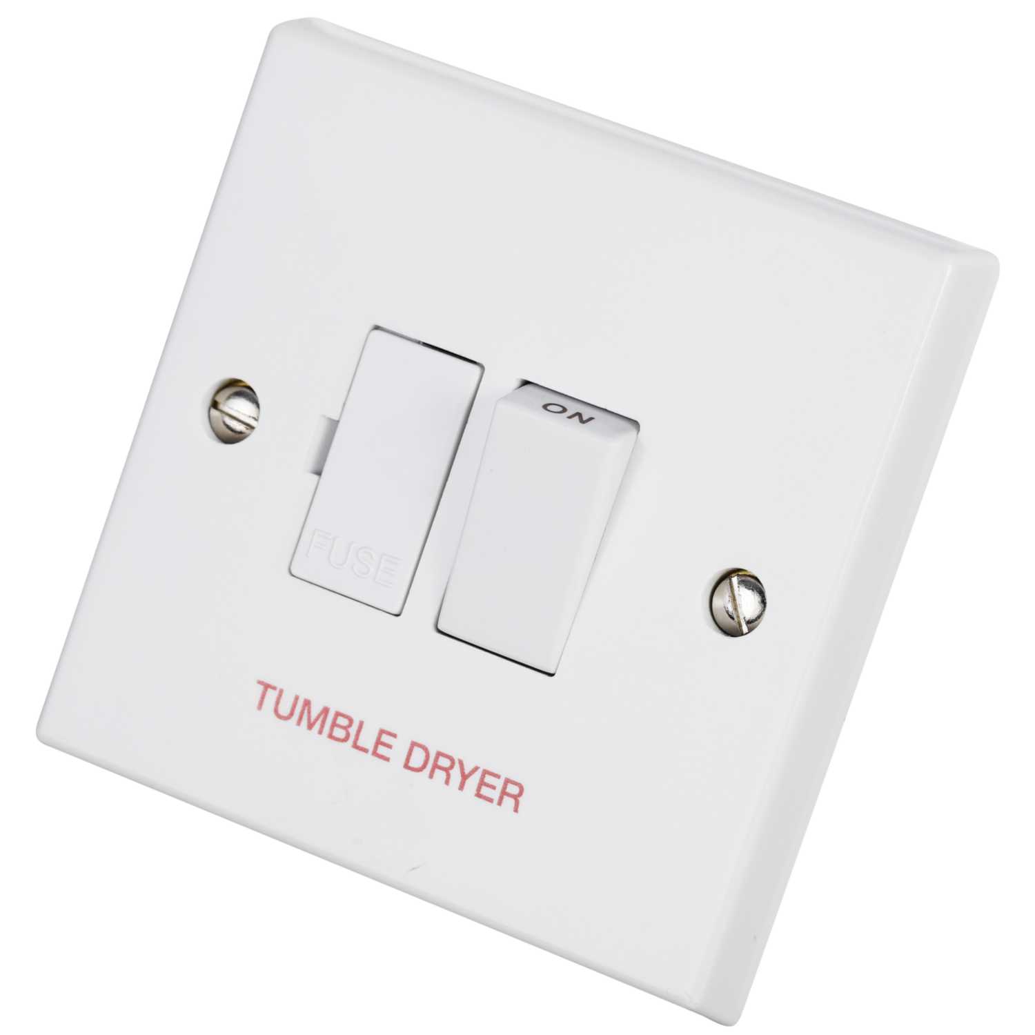 Volex 13A DP Switched Fused Spur marked Tumble Dryer White (VX1080/TD