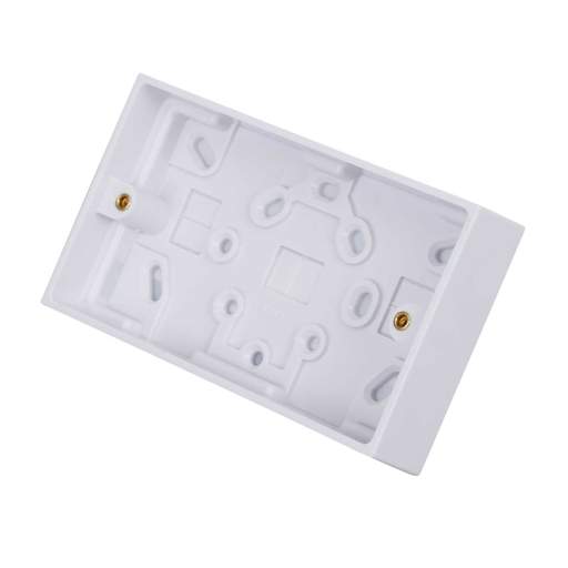 Volex 2 Gang 29mm Pattress Back Box White