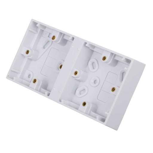 Volex Dual 29mm Pattress Back Box White