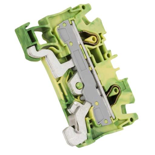 Wago 6mm Standard DIN Rail Terminal Green / Yellow