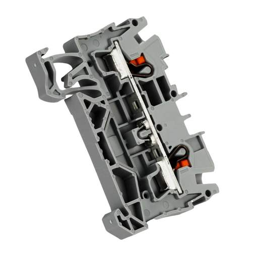 Wago 4mm Standard DIN Rail Terminal Push-In Grey