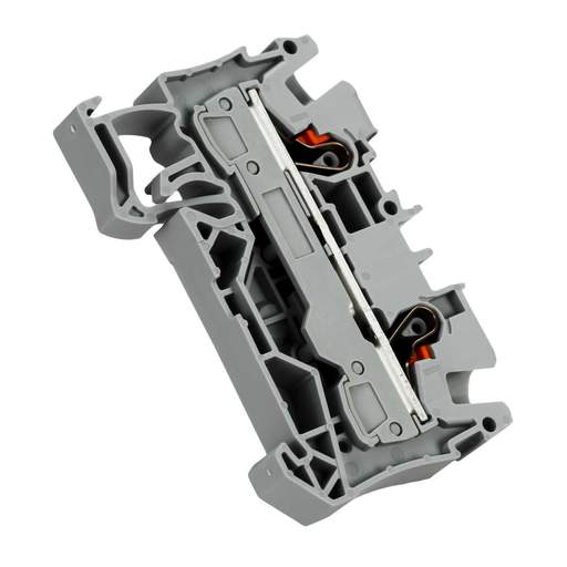 Wago 6mm Standard DIN Rail Terminal Push-In Grey