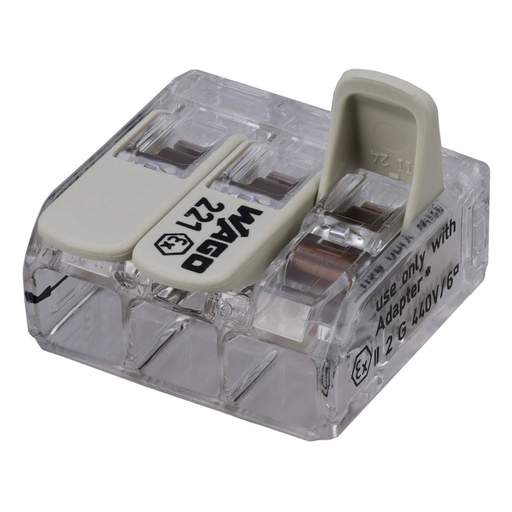 Wago 30A Compact 3 Way Ex Connector 6mm Terminal Block (Pack of 30)
