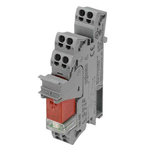 Wago 16A 24V AC 1 C/O Relay and Socket with Indication and Retaining Lever