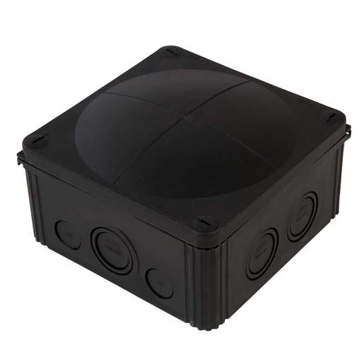 Wiska COMBI 1010 140mm x 140mm x 82mm PVC Adaptable Box Black IP66