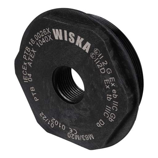 Wiska M63 Male x M20 Female Ex Reduction Adaptor Polyamide (Sold in 1's)