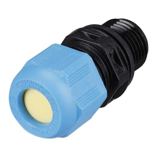 Wiska M16 Ex Cable Gland Only for Intrinsic Safety with Long Thread Blue