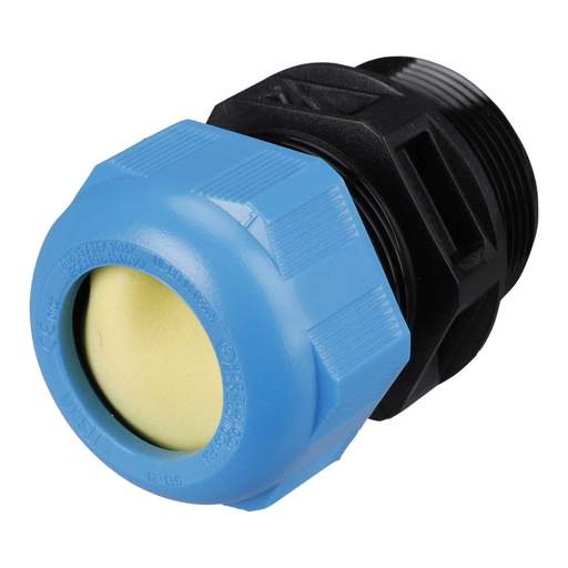 Wiska M32 Ex Cable Gland Only for Intrinsic Safety with Long Thread Blue