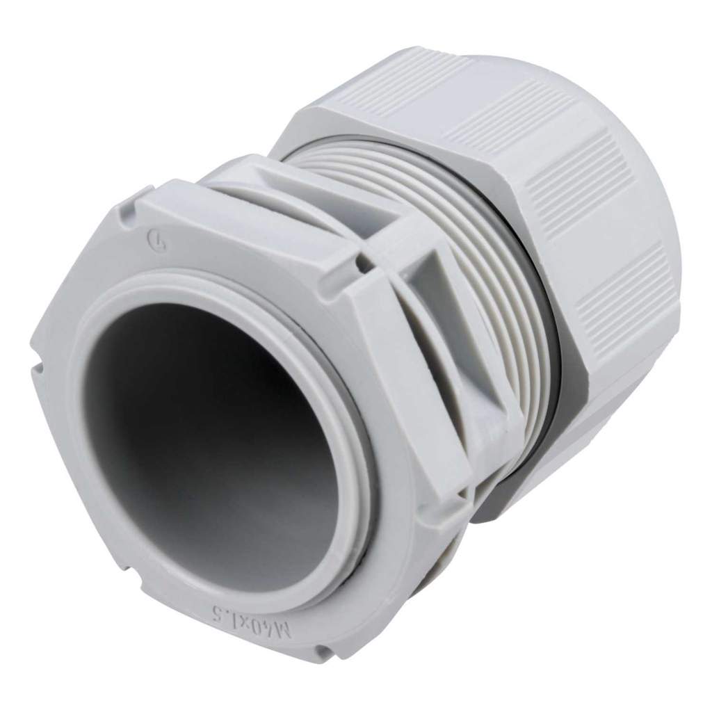Wiska 40mm Plastic Cable Gland LSF with Multiple Insert, Locknut