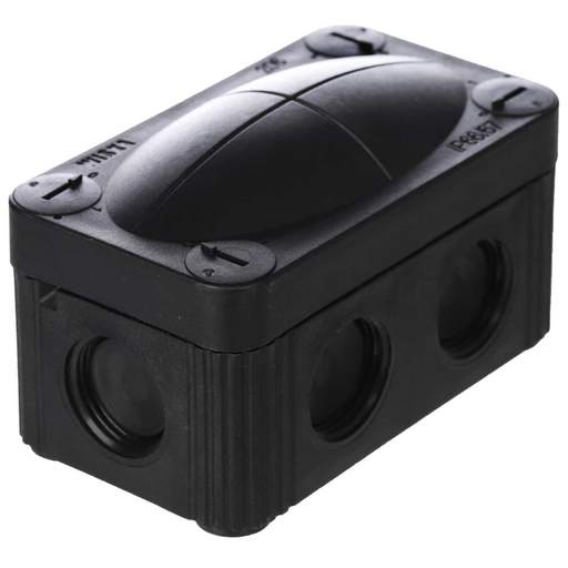 Wiska COMBI 206 85mm x 49mm x 51mm PVC Adaptable Box with Wago Connectors Black IP67
