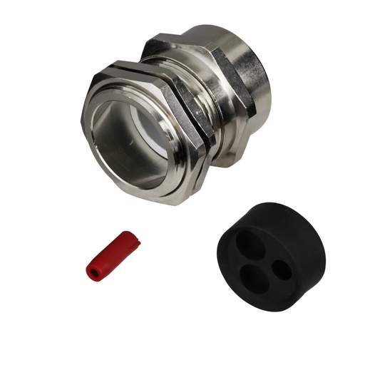 Wiska 32mm Brass Cable Gland LSF with Multiple Insert, Locknut and Blanks IP68