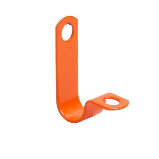 Wrexham LSF Coated Single Fixing P Clip 37 Orange (Pack of 50)