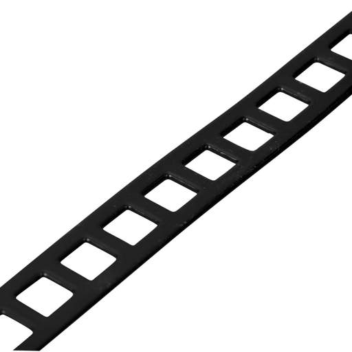 Wrexham 12mm Wide LSF Coated Pre-Punched Copper Fixing Strip with 6mm Holes Black