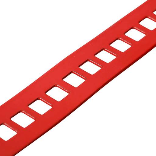 Wrexham 18mm Wide LSF Coated Pre-Punched Copper Fixing Strip with 6mm Holes Red