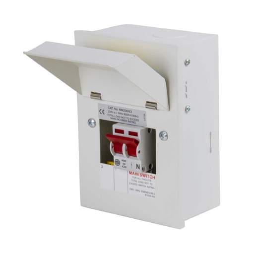 Wylex 2 Way 63A Isolator Incomer Metal Clad Consumer Unit