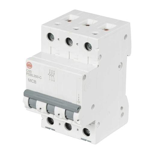 Wylex 50A Triple Pole 10kA C Curve MCB