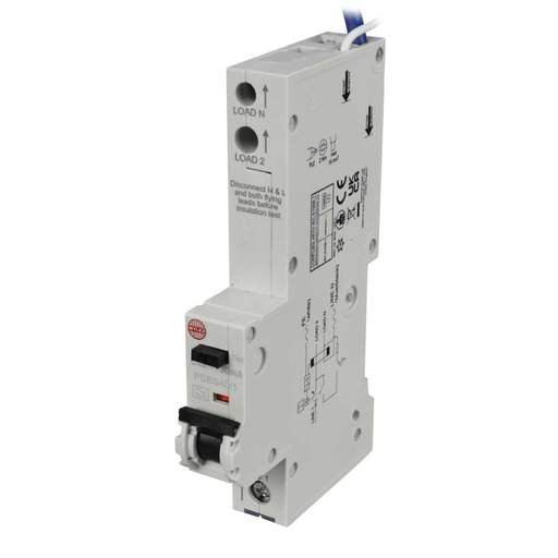 Wylex PSBS 40A 1P+N 1 Module C Curve 10kA 30mA Type A RCBO