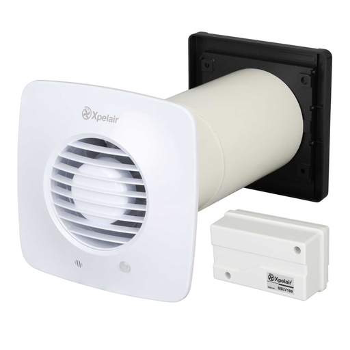 Xpelair LV100S 100mm 4" 2 Speed SELV Fan with Wall Kit