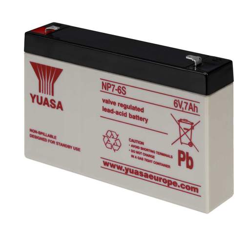 Yuasa 7Ah 6V Sealed Lead Acid Battery